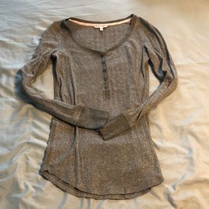 Sparkly Long Sleeve Henley